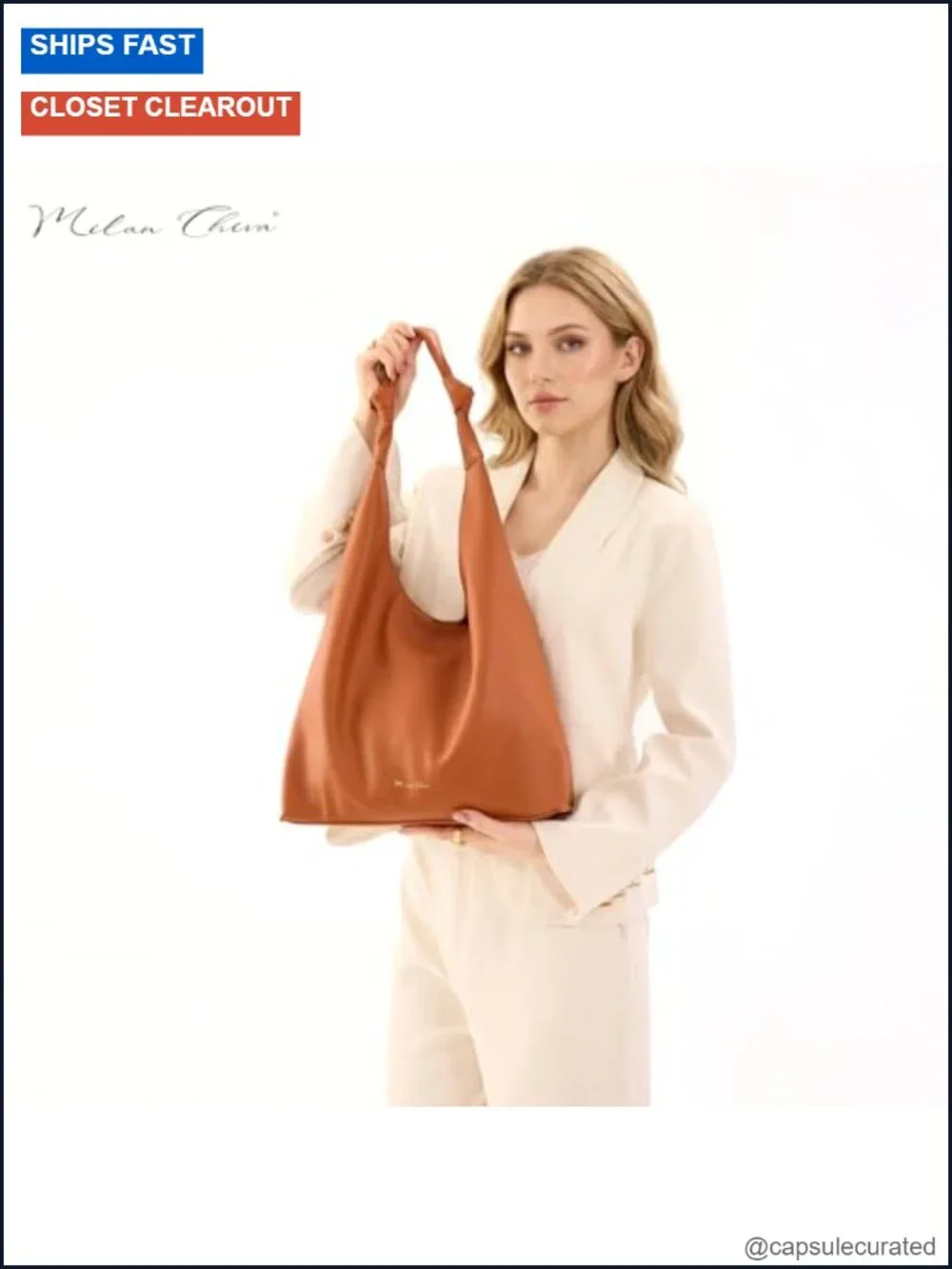 Elegant Soft Vegan Leather Hobo Bag Large Shoulder Tote Purse Lightweight